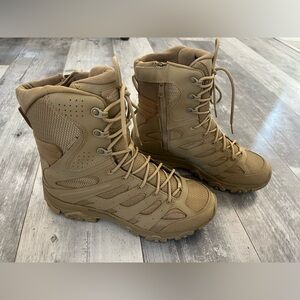 Merrell Moab 3 8" Tactical Zip Up Waterproof Boot Dark Beige Mens Size 11